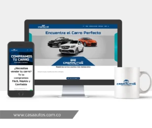 Sitio web CasaAutos diseño responsive desarrollo Ingenia Estudios Pasto Nariño