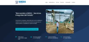 Captura de la página de inicio del sitio web de SIIESS mostrando diseño institucional moderno